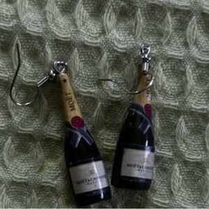 Moët & Chandon Champagne Bottle Earrings